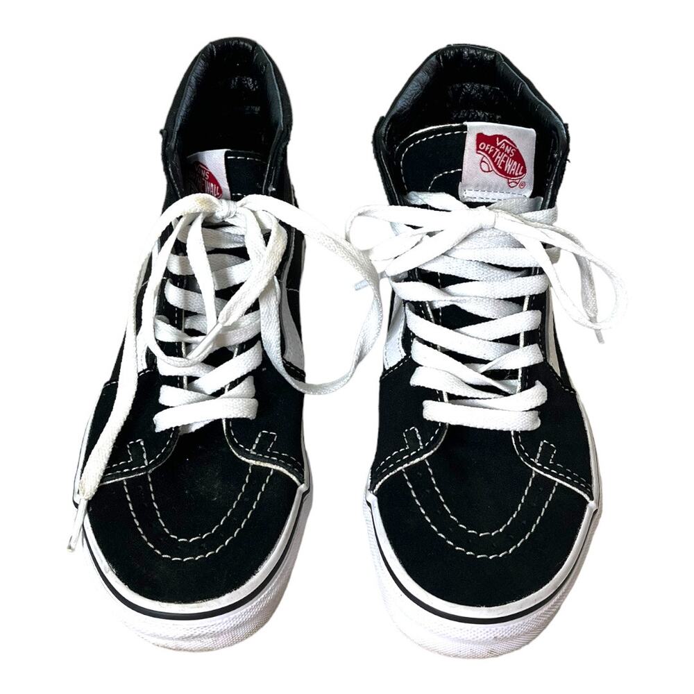 Vans Old Skool Canvas Hi Top sk8-hi shoes Black White Men 4.5 women 6 - Picture 4 of 8